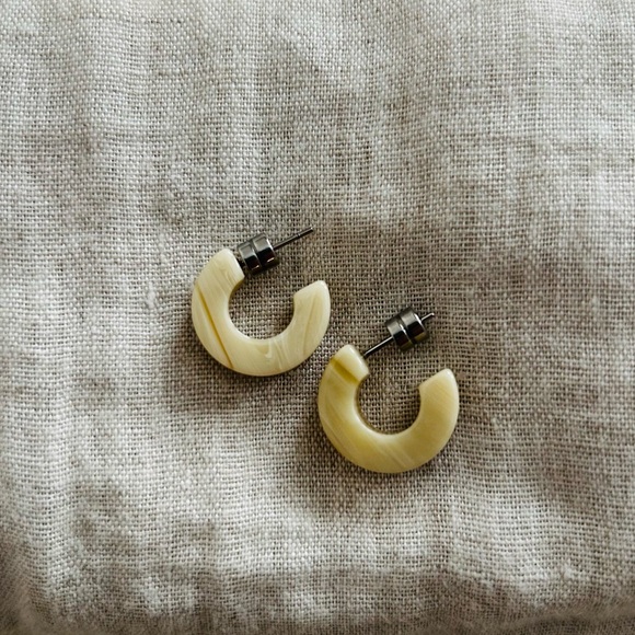 Machete Muse Hoops in Alabaster - Picture 4 of 9